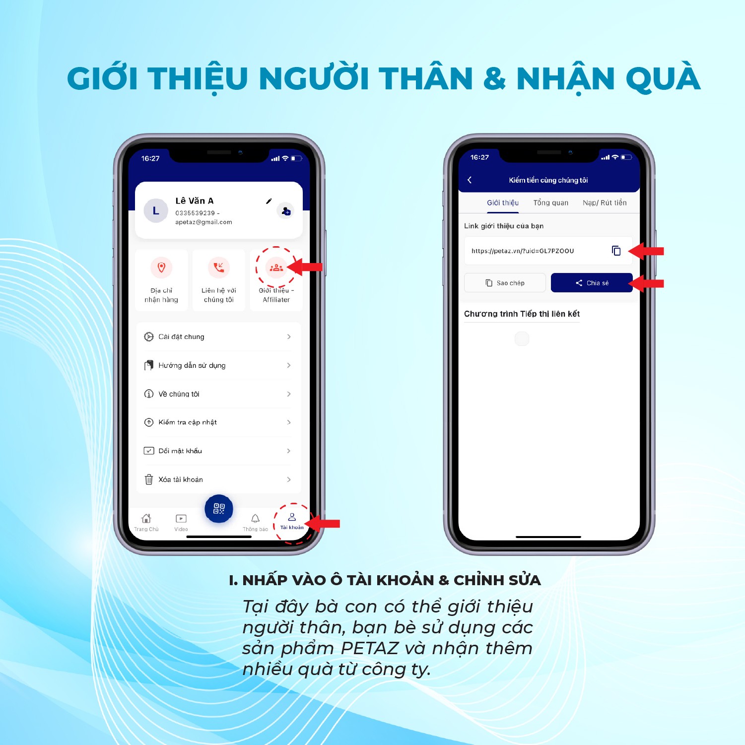 Hướng dẫn chi tiết sử dụng App PETAZ