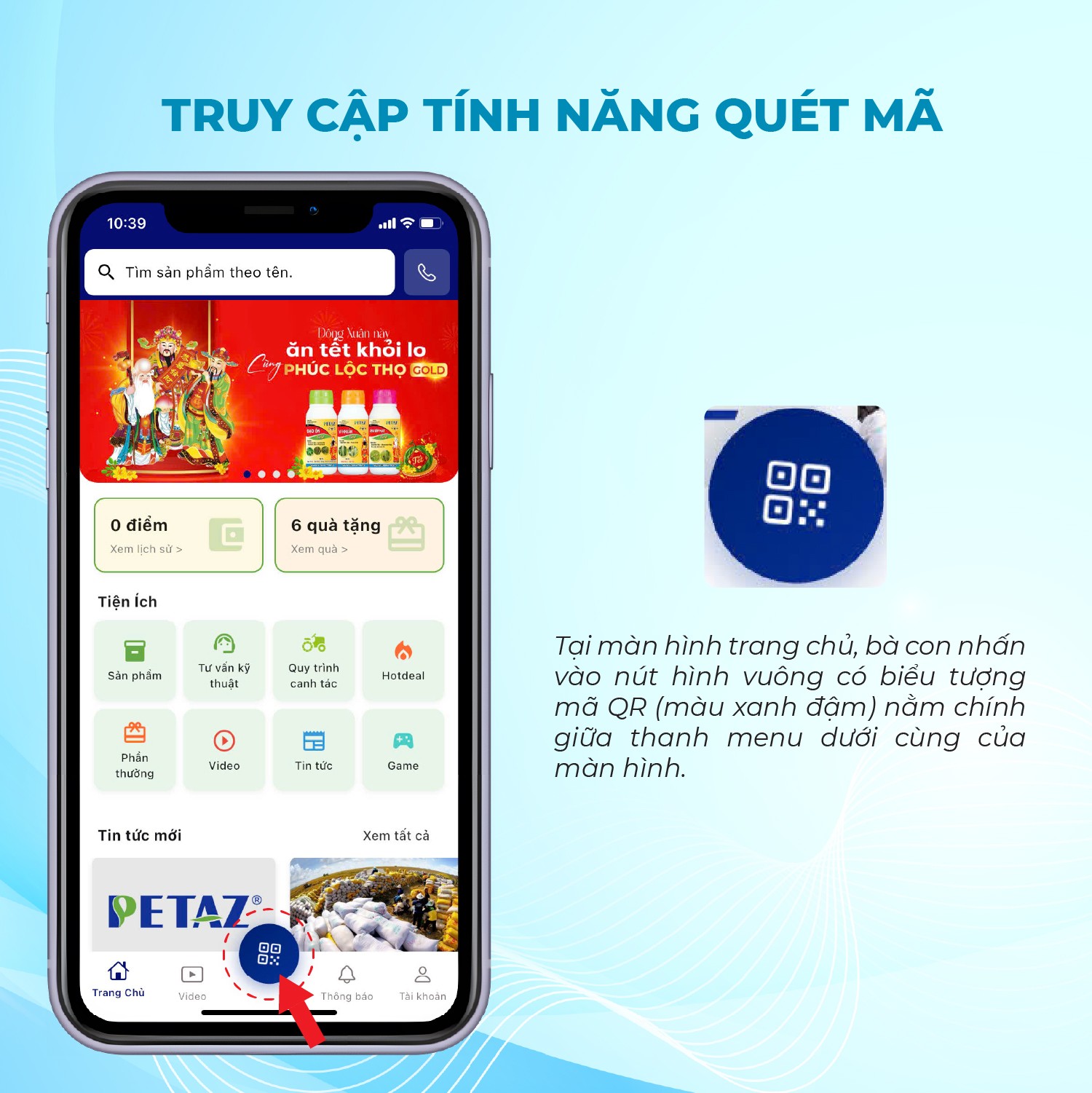 Hướng dẫn chi tiết sử dụng App PETAZ