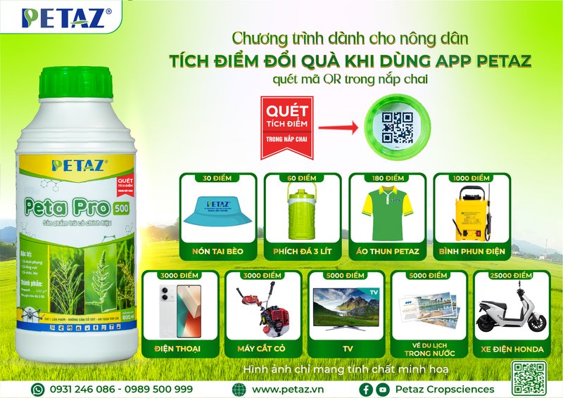 Chương trình tích điểm đổi quà tặng PETAZ