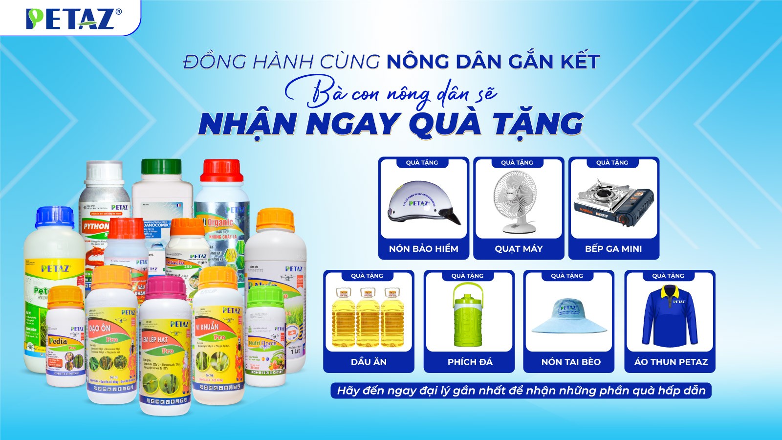 CHƯƠNG TRÌNH NHẬN QUÀ LIỀN TAY CÙNG PETAZ