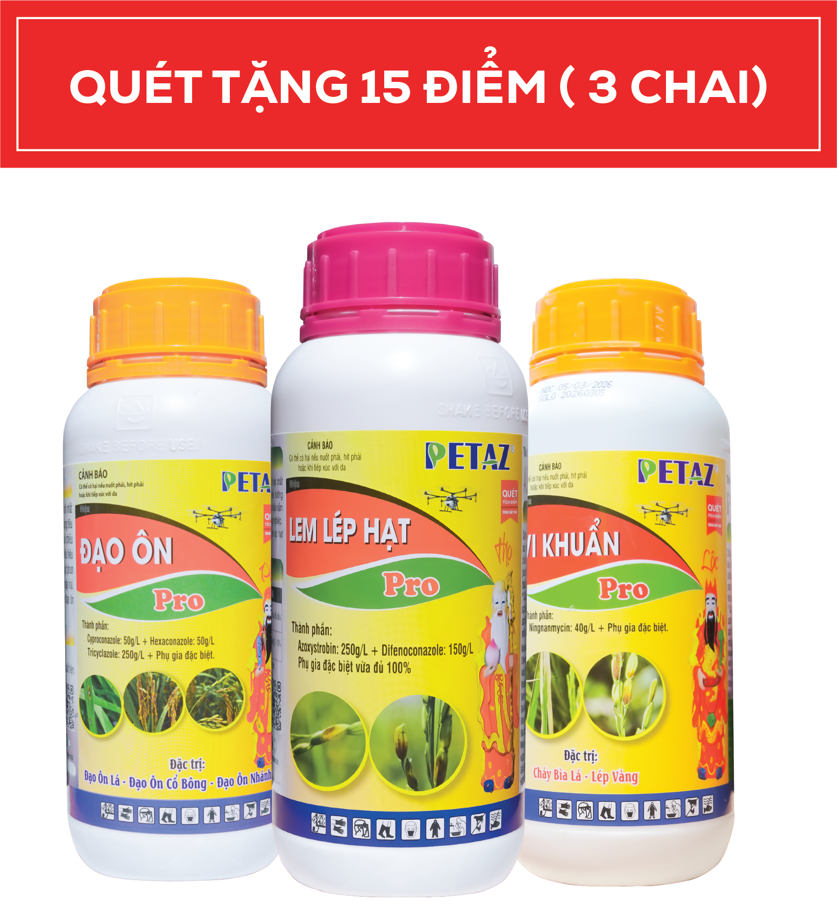 BỘ BA PHÚC LỘC THỌ (450ml)