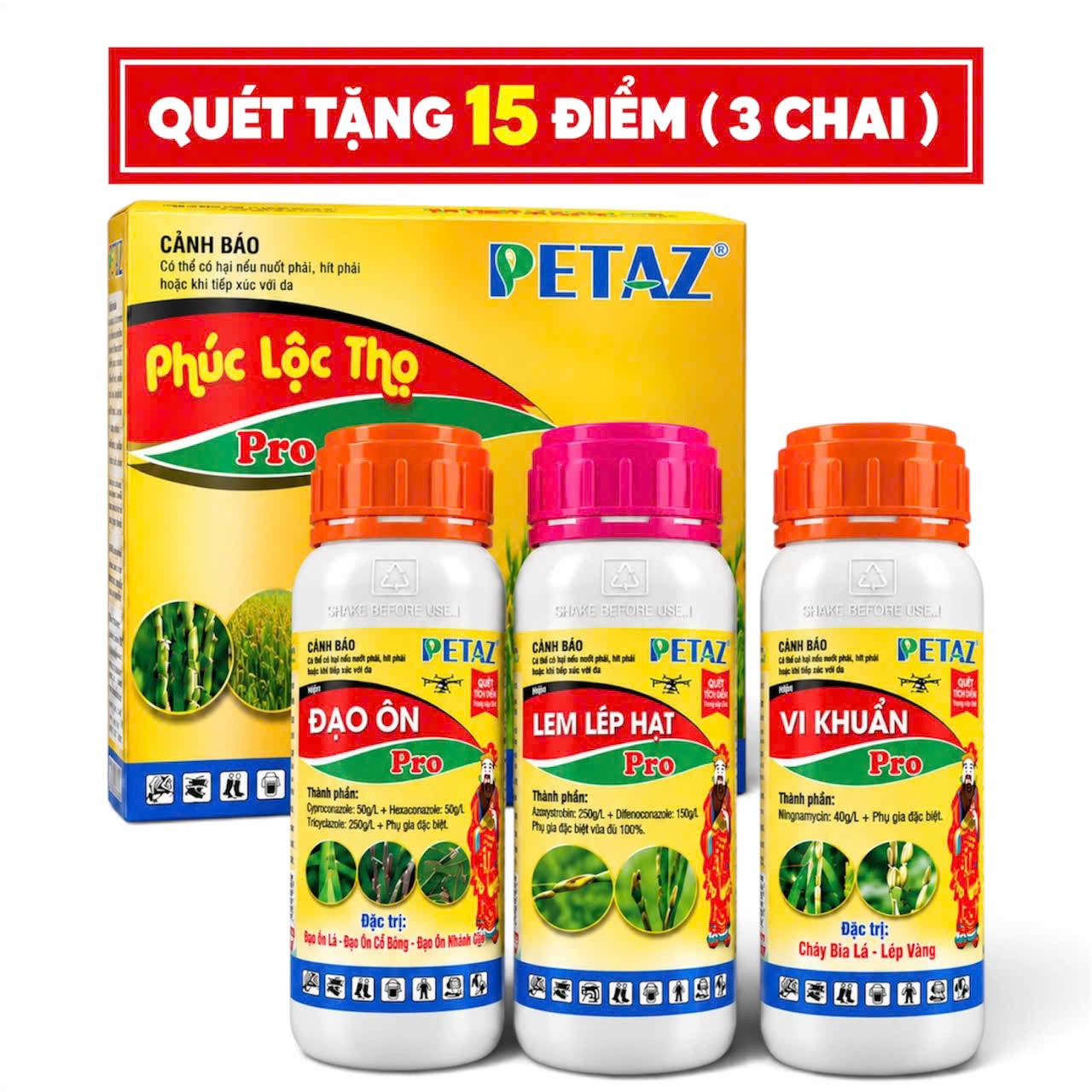 BỘ BA PHÚC LỘC THỌ PRO - 450ML